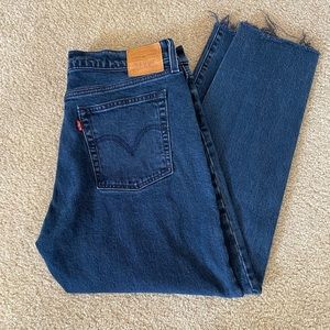 Levi's Straight Leg Jeans in Dark Blue Denim